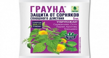 Návod na použití herbicidu mletého proti plevelům, složení a forma uvolňování přípravku