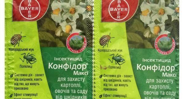 Pokyny pro použití konfidoru, míry spotřeby insekticidů a analogů